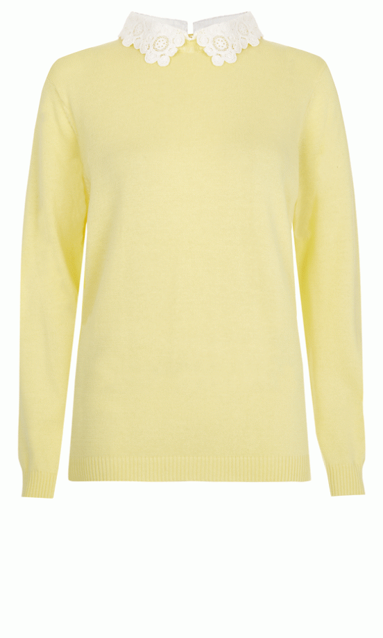 Primark Lemon Crochet Collar Jumper, £12