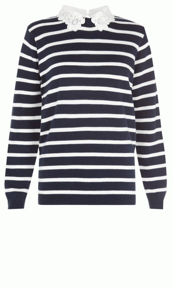 Primark Crochet Collar Stripe Jumper, £12