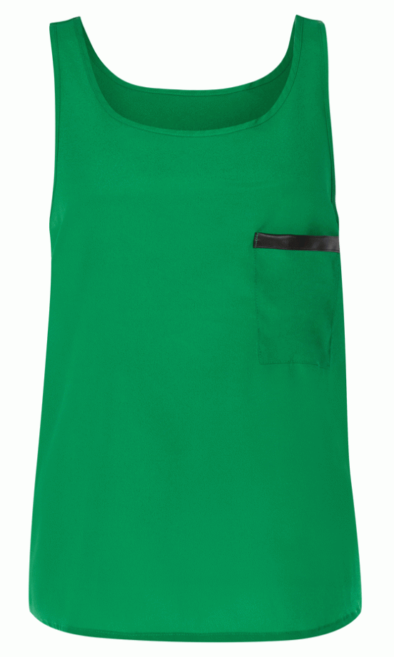 Primark Green PU Pocket Vest, £4