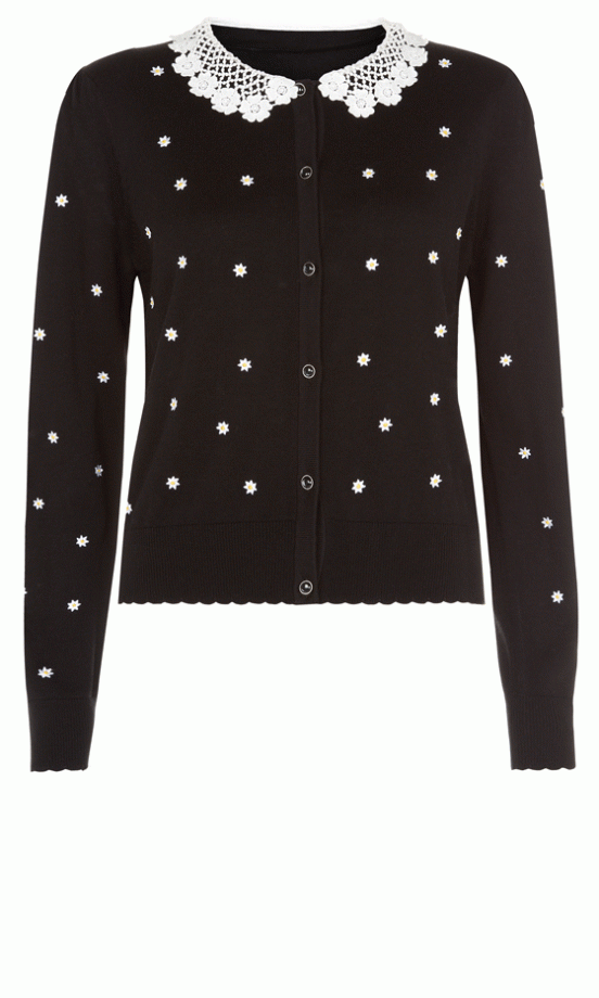 Primark Lace Collared Monochrome Cardigan, £14