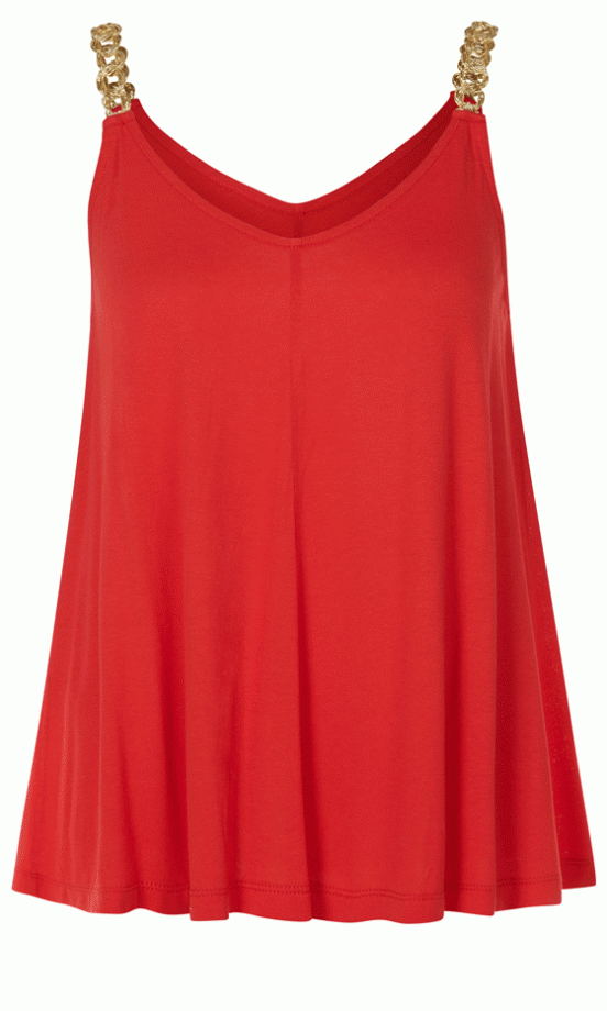 Primark Red Cami With Chain Detailing, £5