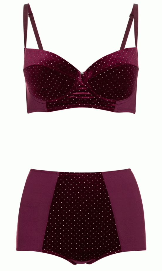 Primark Maroon Velvet Lingerie, £6