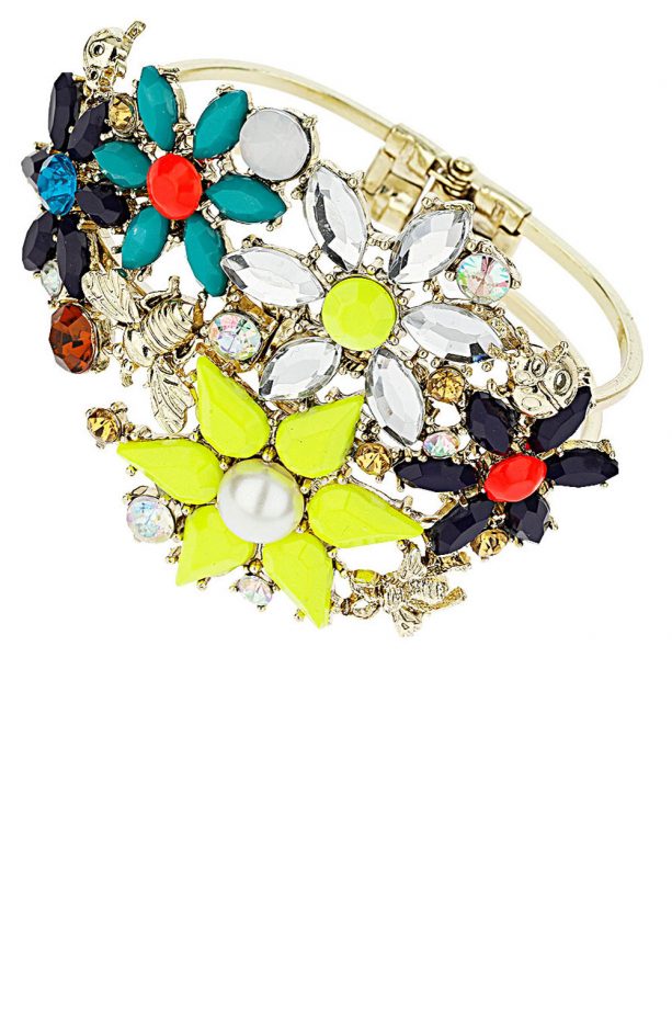 Topshop Neon Floral Bangle, £15