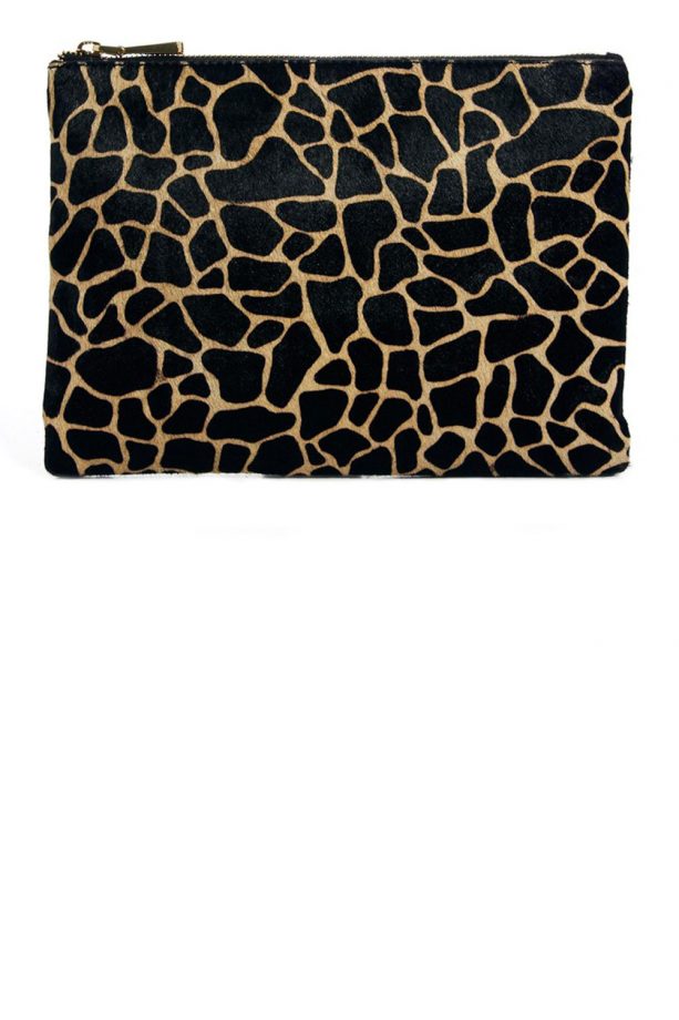 ASOS Leather Clutch With Pony Giraffe Print, £35