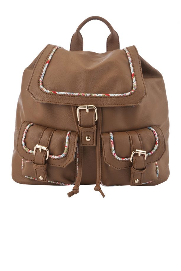 George Floral Piped Leather-Look Rucksack, £15
