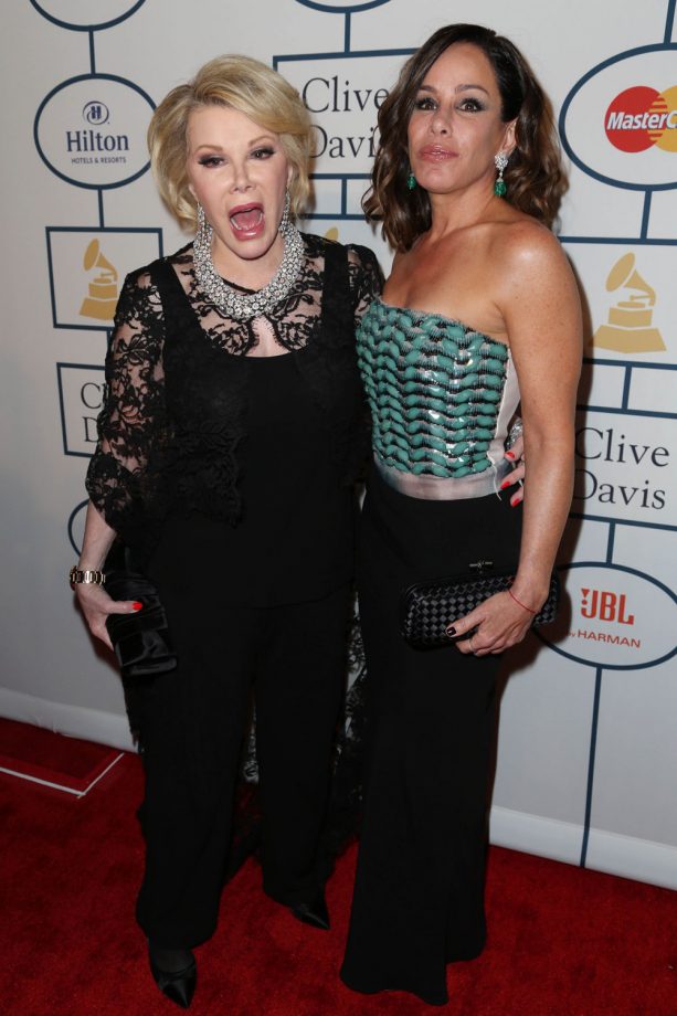 Joan And Melissa Rivers At The Clive Davis And Recording Academy Pre Grammy Gala