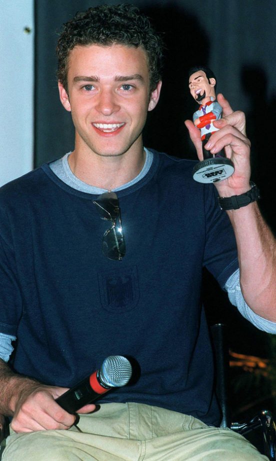 Justin Timberlake With An N'Sync Doll, 2001