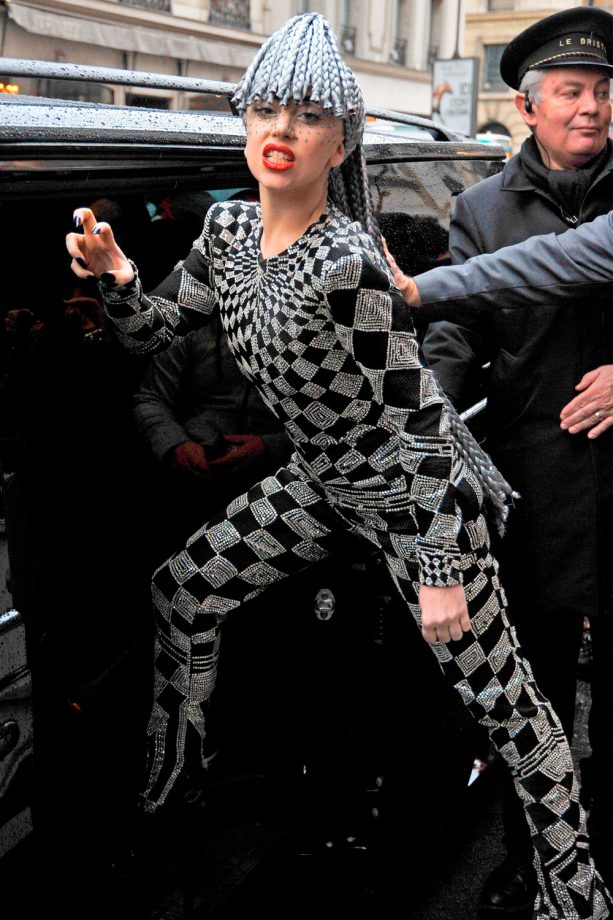 Lady Gaga Outside Her Hotel In France During Paris Haute Couture Fashion Week, 2014