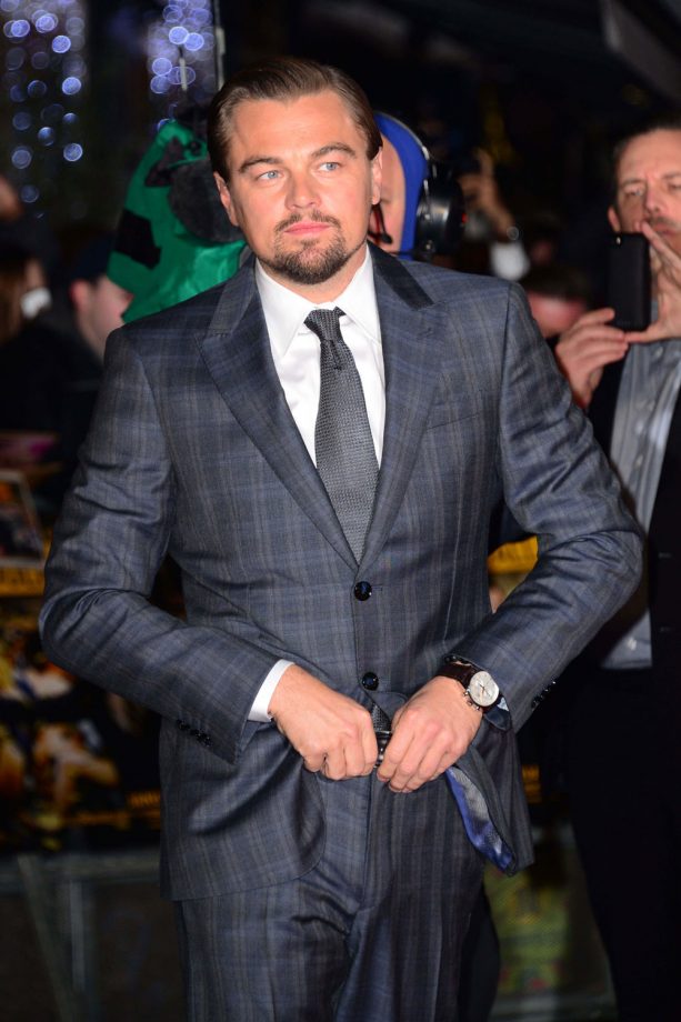 Leonardo Dicaprio In A Checked Suit At The Wolf Of Wall Street Premiere