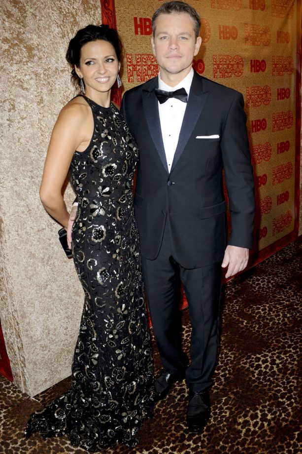 Matt Damon And His Wife Luciana Barroso At The HBO After Party