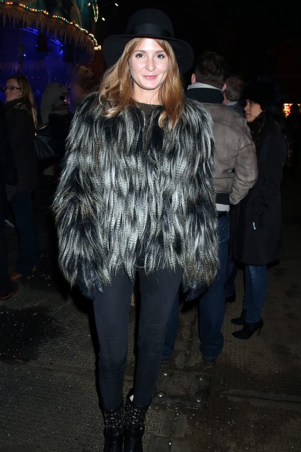 Millie Mackintosh Goes Glamorous In A Thick Fur Jacket, 2013