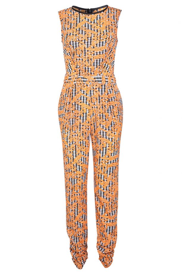 Miss Selfridge Black And Orange Jumpsuit, £47