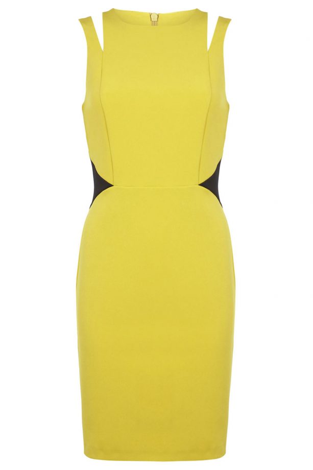 Miss Selfridge Chartreuse Pencil Dress, £45