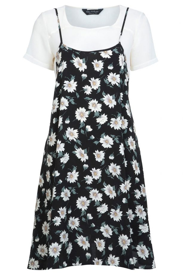 Miss Selfridge Floral Slip T-Shirt Dress, £37