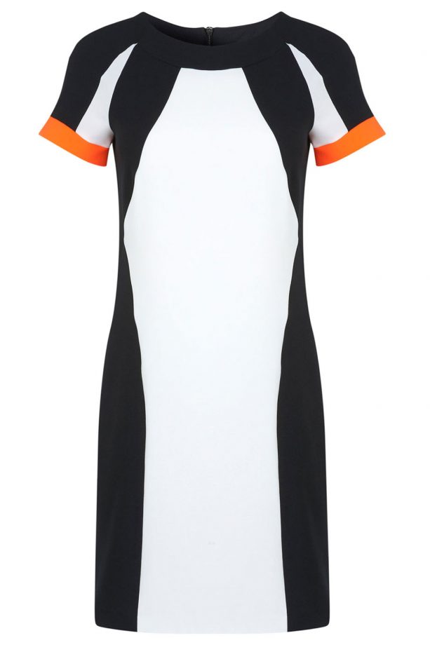 Miss Selfridge Orange Colour Block Dress, £45