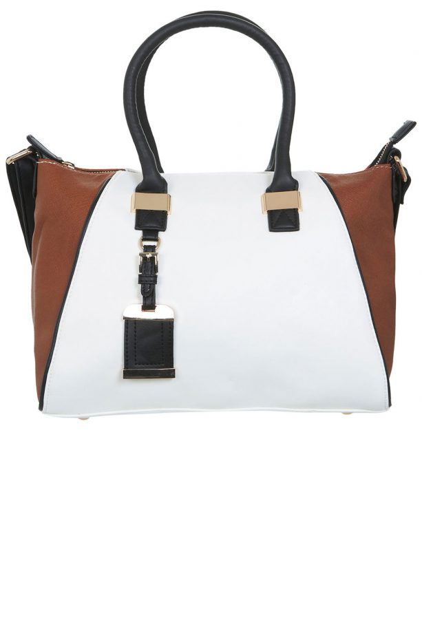 Miss Selfridge White And Tan Winged Tote Bag, £35