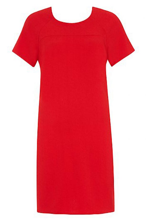 New Look Cameo Rose Red Boxy Zip Back Dress, £19.99