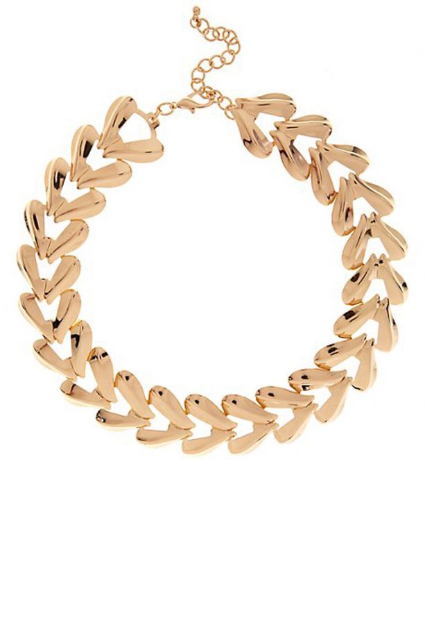 New Look Gold Heart Chain Necklace, £7.99