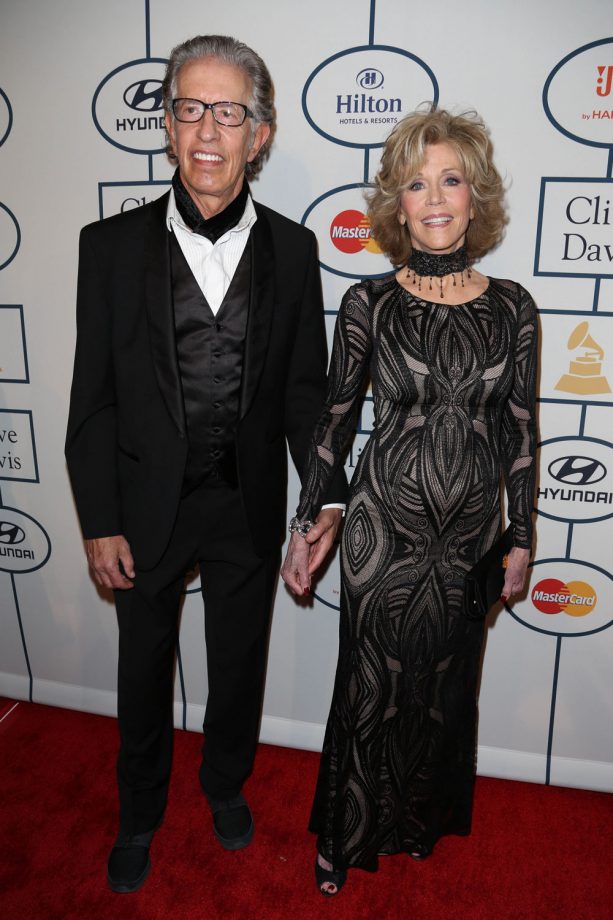 Richard Perry And Jane Fonda At The Clive Davis And Recording Academy Pre Grammy Gala