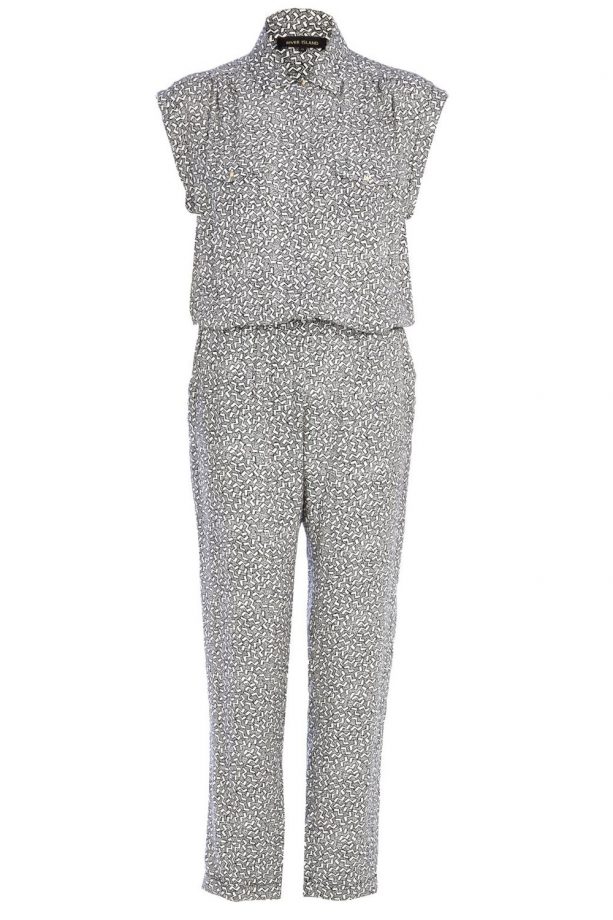 River Island Black And White Abstract Print Jumpsuit, £35