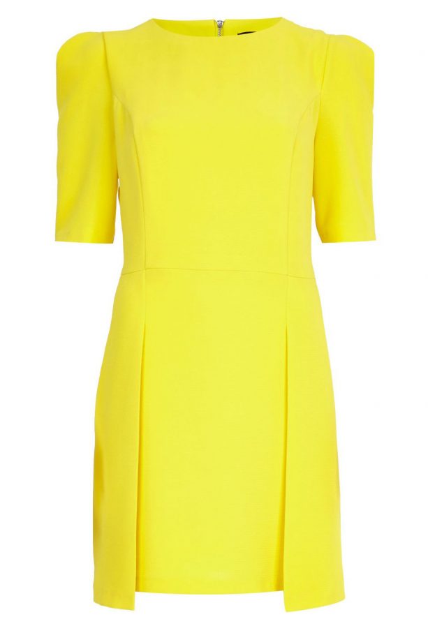 River Island Yellow Stepped Hem Shift Dress, £38