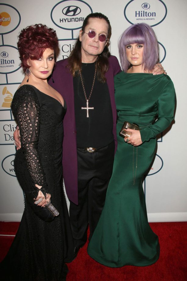 Sharon, Ozzy And Kelly Osbourne At The Clive Davis And Recording Academy Pre Grammy Gala
