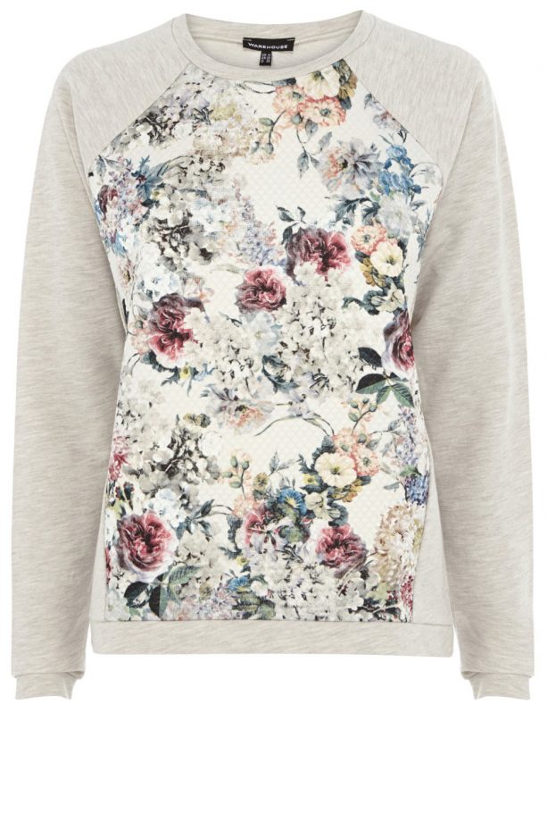 Warehouse Floral Print Quilted Tee, £35