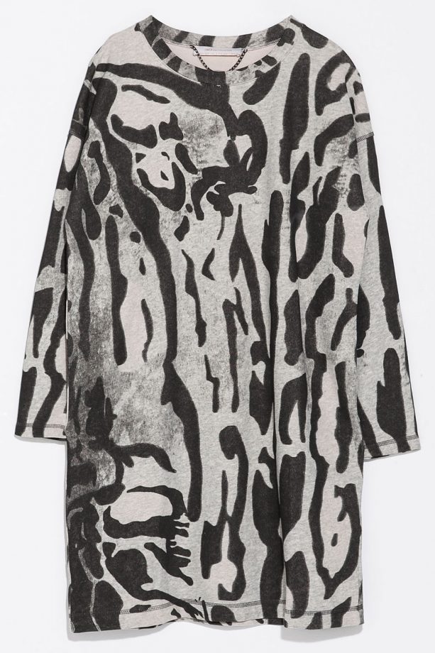 Zara Printed Velour Dress, £25.99