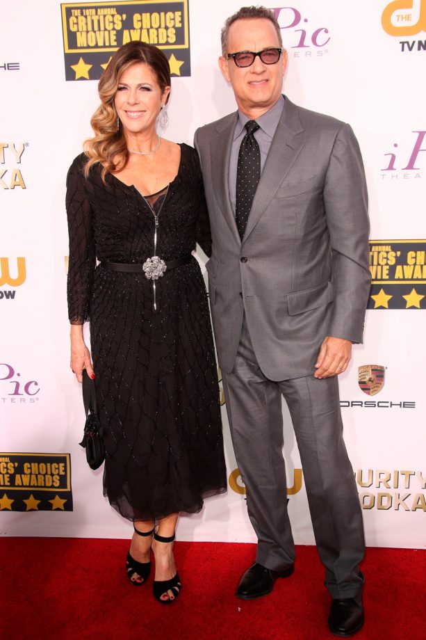 Rita Wilson And Tom Hanks At The Critics' Choice Awards In LA, 2014