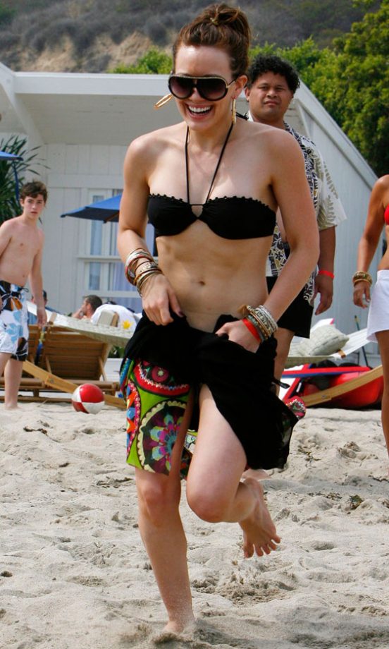 Hilary Duff In A Bikini In Malibu, 2004