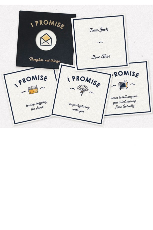 10 'I Promise' Personalised Cards, £18.50