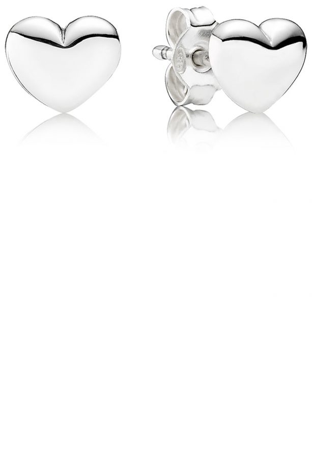 Pandora Plain Heart Earrings, £35
