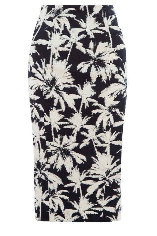 New Look SS14: Black And White Palm Tree Skirt, £14.99