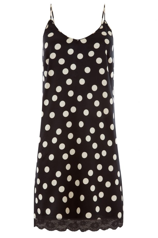 New Look SS14: Monochrome Slip Dress With Lace Hem, £22.99