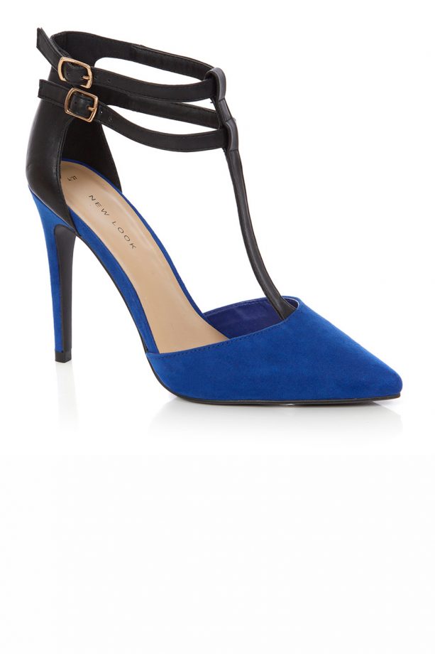 New Look SS14: Blue And Black Strappy Heels, £19.99