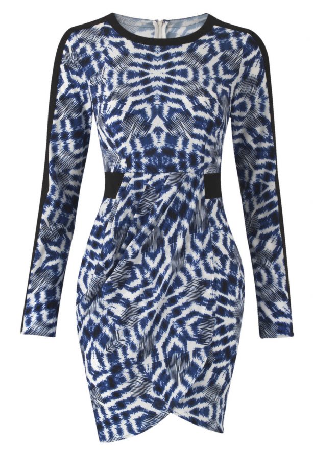 Very Definitions Blue Print Tulip Dress, £49