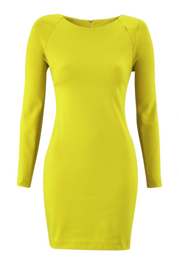 Definitions Zip Back Dress Yellow, £29
