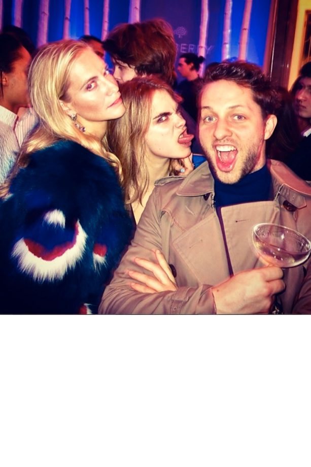 Derek Blasberg And The Delevingne Sisters Out On The Town