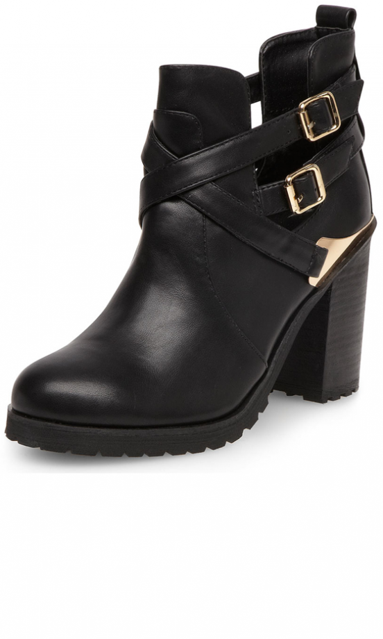 Dorothy Perkins Black Strap Boot, £49