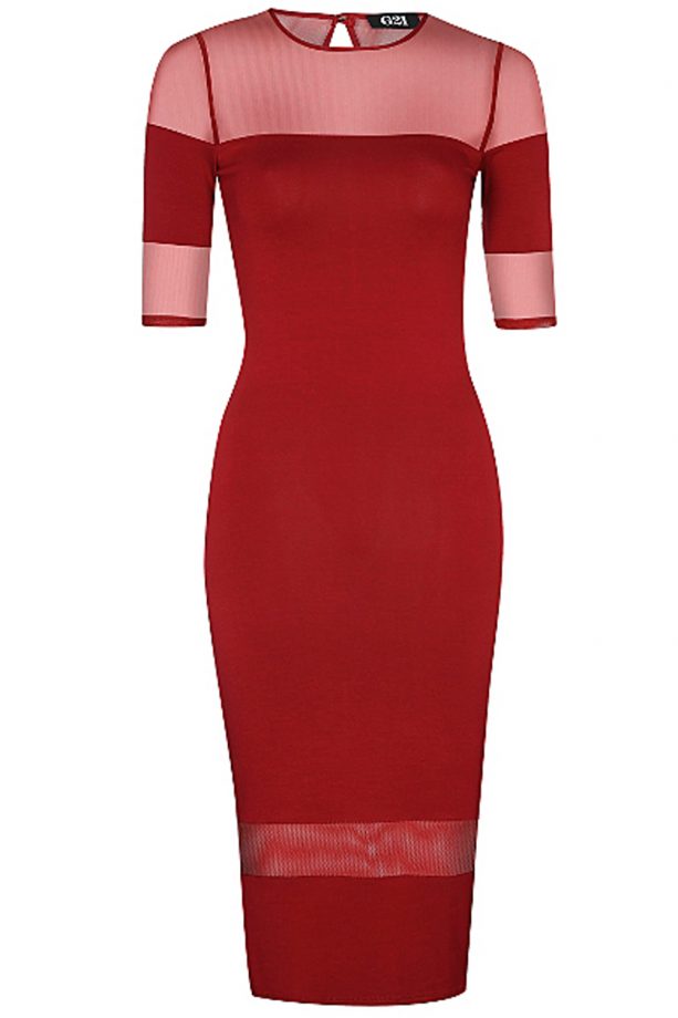 George At Asda G21 Sheer Panel Midi Dress, £14