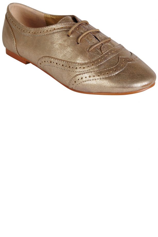 Matalan SS14 Gold Brogues, £12