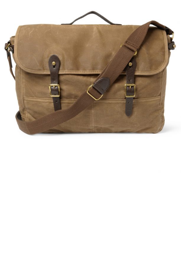 J Crew Waxed Cotton And Leather Messenger Bag, £100