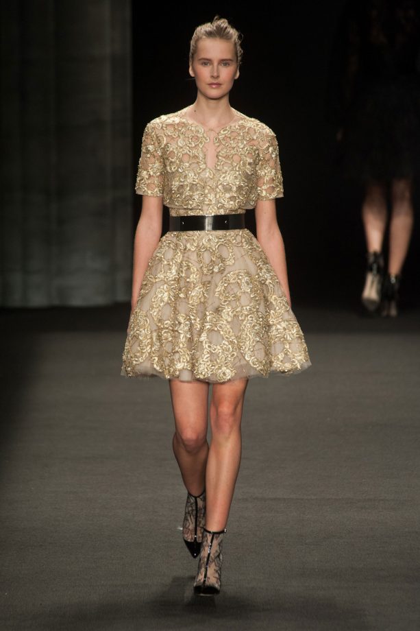 Monique Lhuillier Autumn/Winter 2014 Show At New York Fashion Week