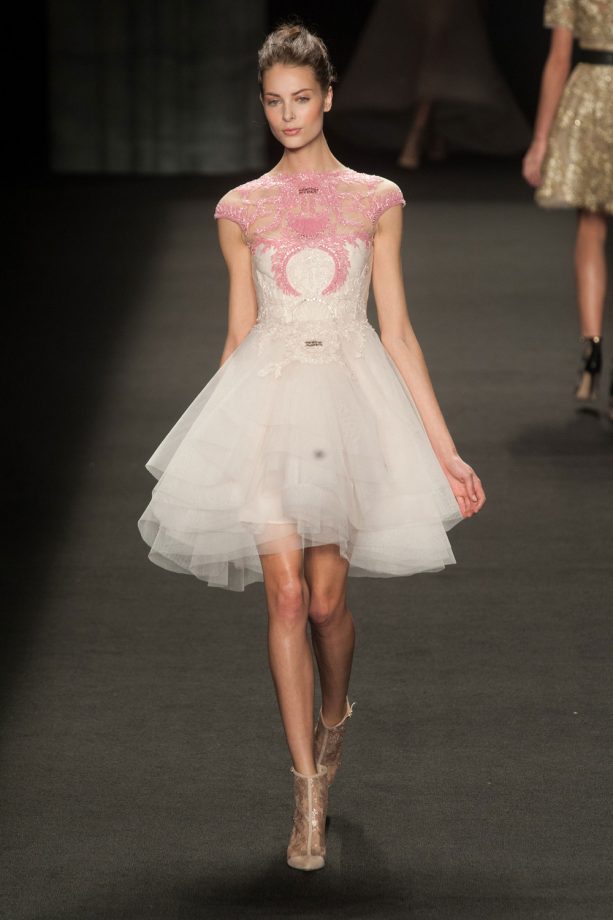 Monique Lhuillier Autumn/Winter 2014 Show At New York Fashion Week