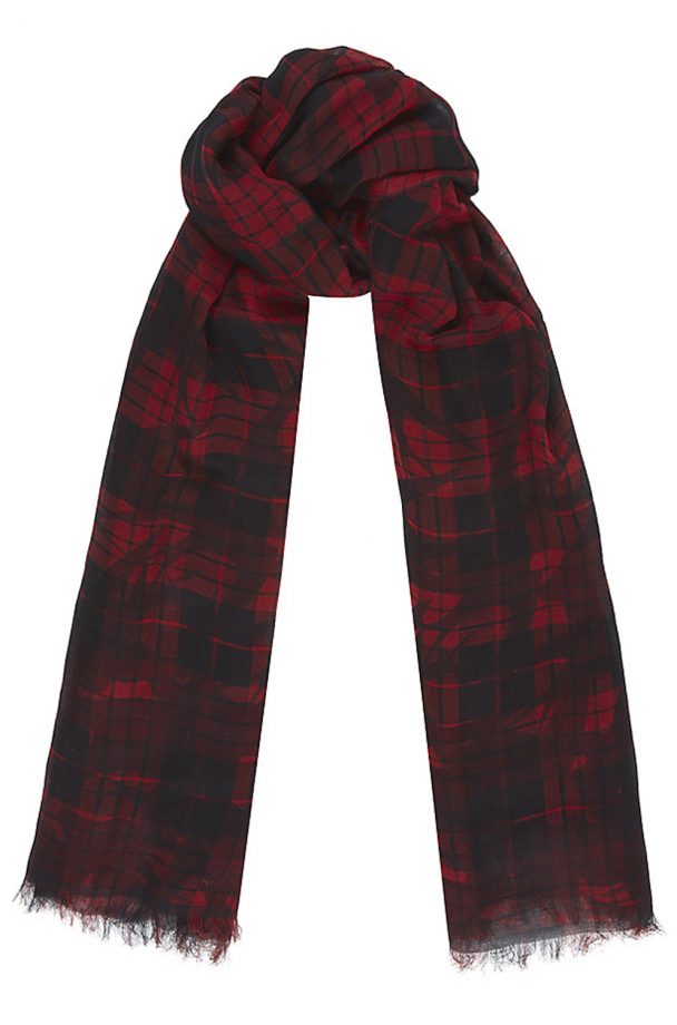 McQ Alexander McQueen Tartan Swallows Scarf, £110