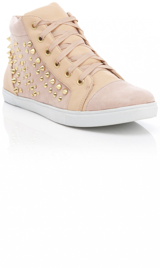 Miss Selfridge Nude High Tops, £36