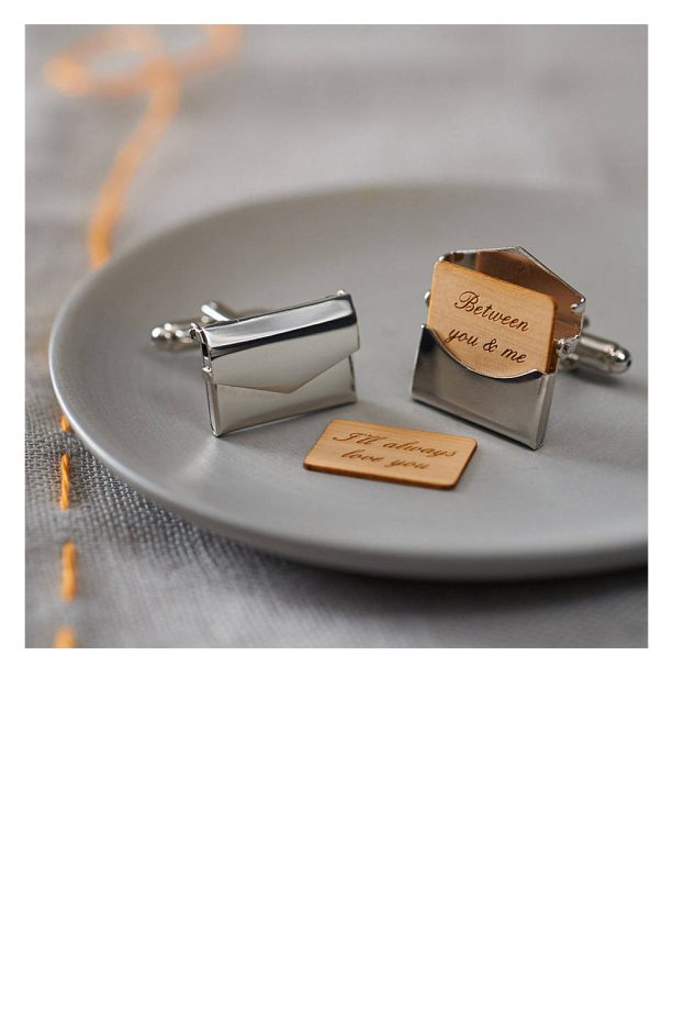 Personalised Envelope Cufflinks, £45