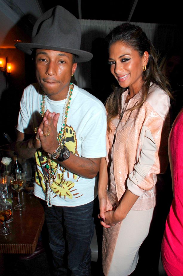Pharell Williams And Nicole Scherzinger At The Brits After Parties 2014