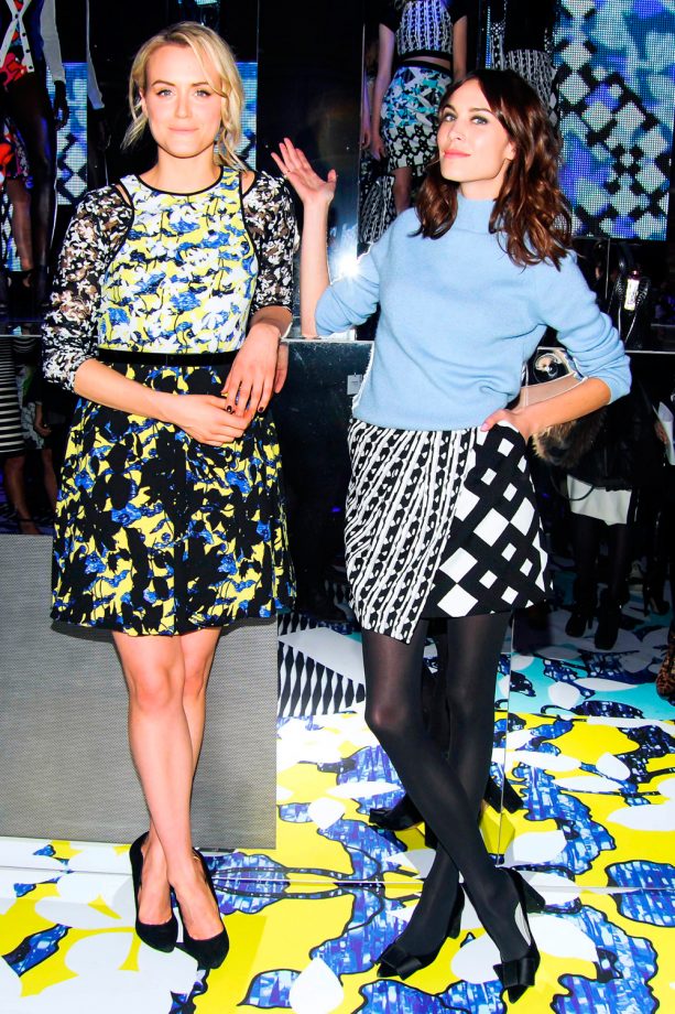Taylor Schilling And Alexa Chung At New York Fashion Week AW14