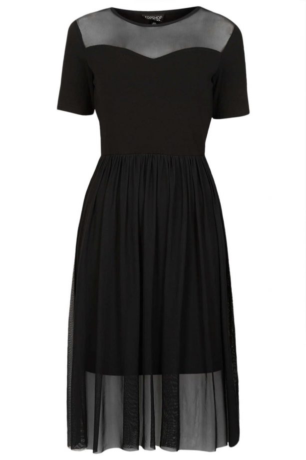 Topshop Mesh Sweetheart Midi Dress, £34